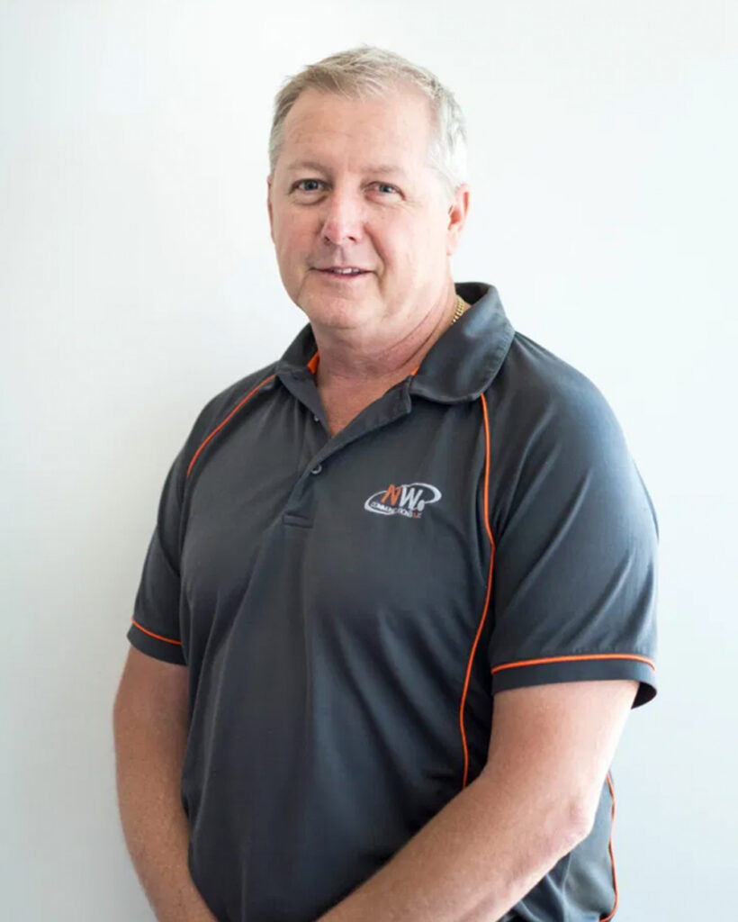 NW Communications team member in company uniform